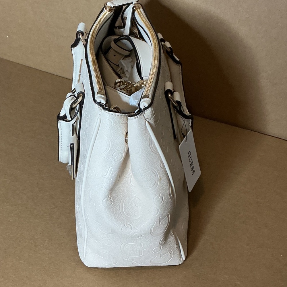GUESS BAG stone Satchel with Gold ACCENTS NEW - Picture 12 of 12
